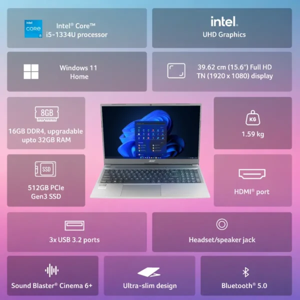Acer Aspire Lite 13th Gen Intel Core i5-1334U
